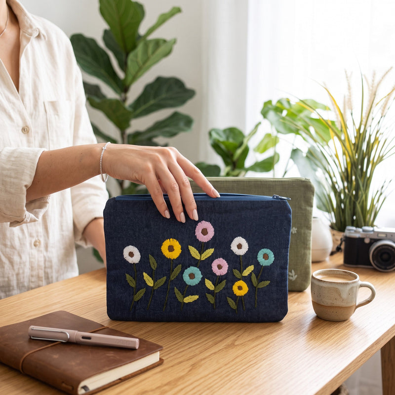 Hand Embroidered Pouches