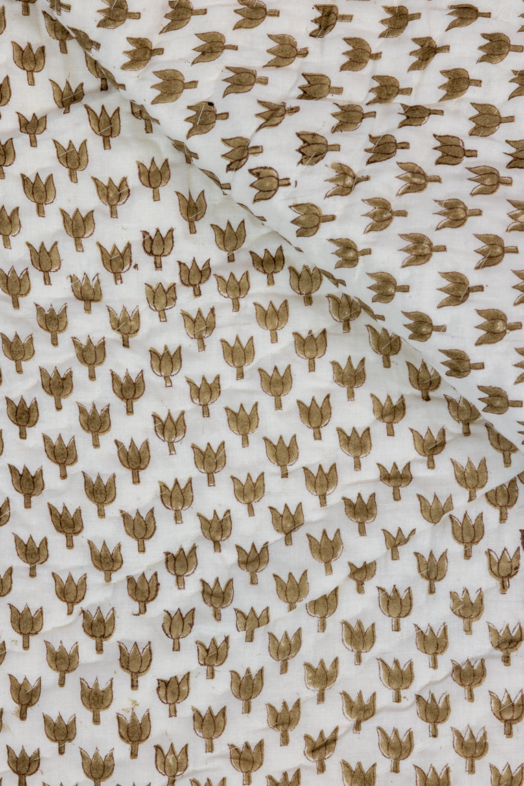 Handblock Print (Reversible) Mulmul Quilt – Multi Color Elephant