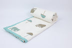 Handblock Print (Reversible) Mulmul Quilt – Multi Color Elephant