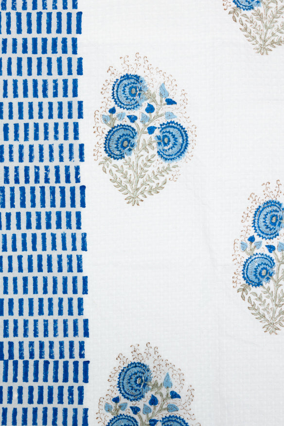 منشفة حمام بنقشة الوافل مطبوعة يدوياً