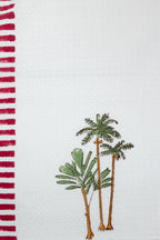 Handblock Printed Waffle Bath Towel