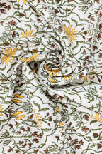 Handblock Printed Waffle Bath Towel