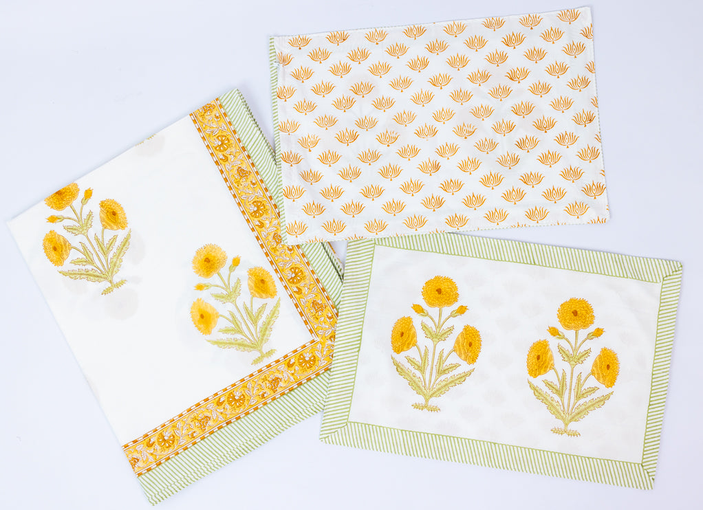 Yellow Flowers Percale Bedsheet