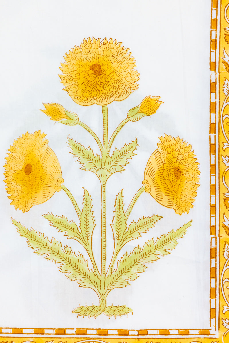 Yellow Flowers Percale Bedsheet