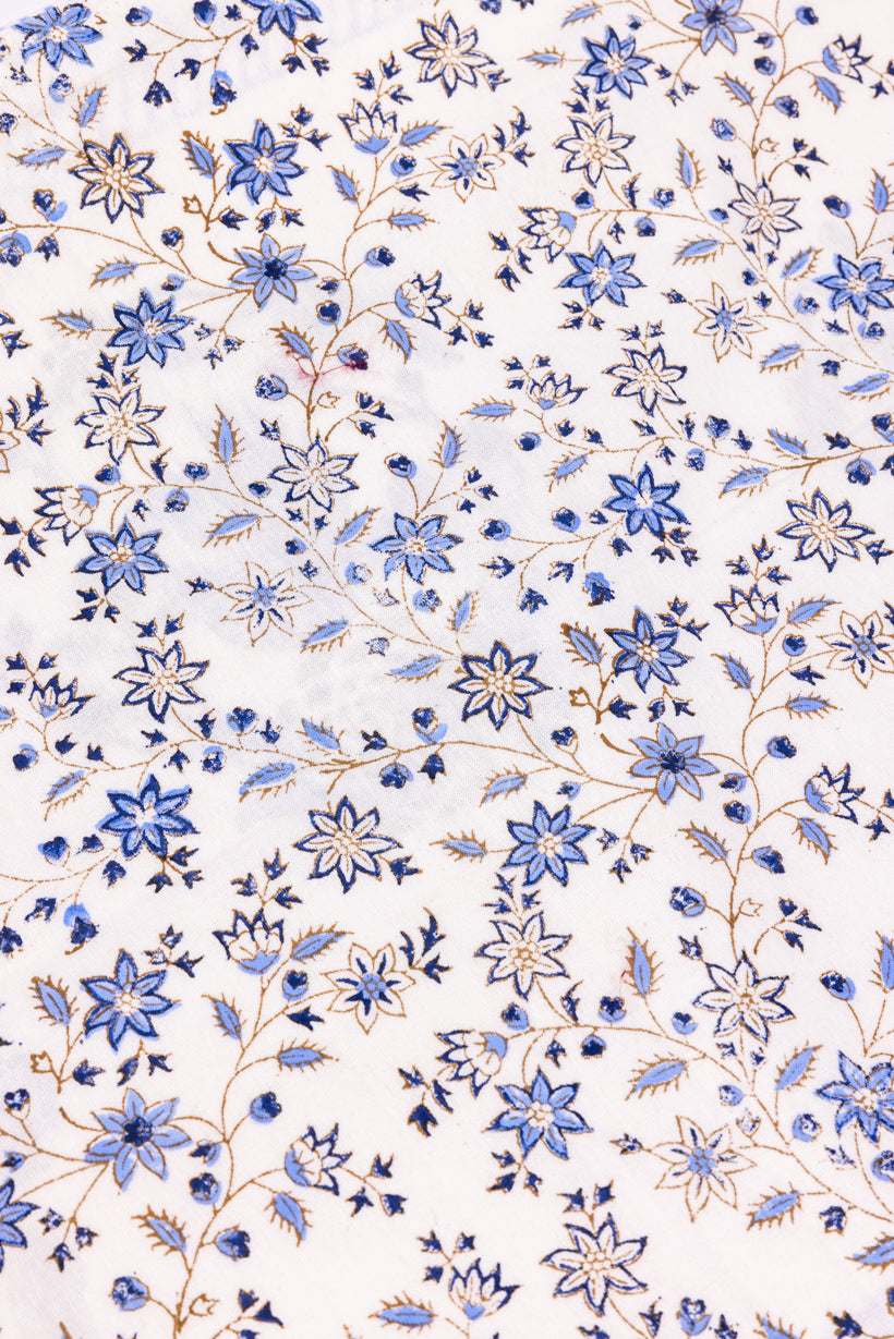 Blue Floral Anokhi Bedsheet