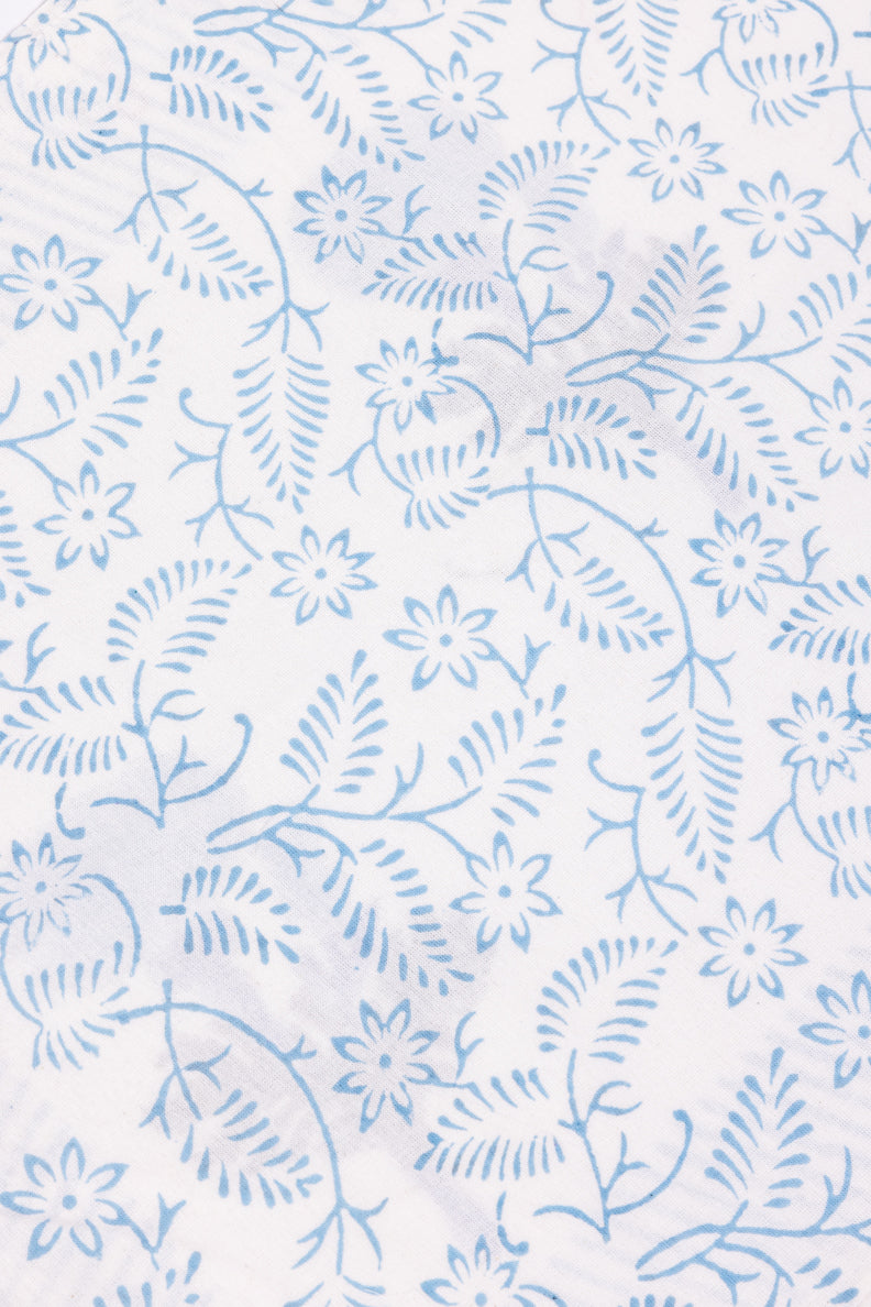 Blue Floral South Cotton Bedsheet