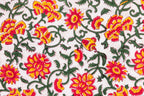 Green Yellow Floral South Cotton Bedsheet