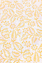 Green Yellow Floral South Cotton Bedsheet