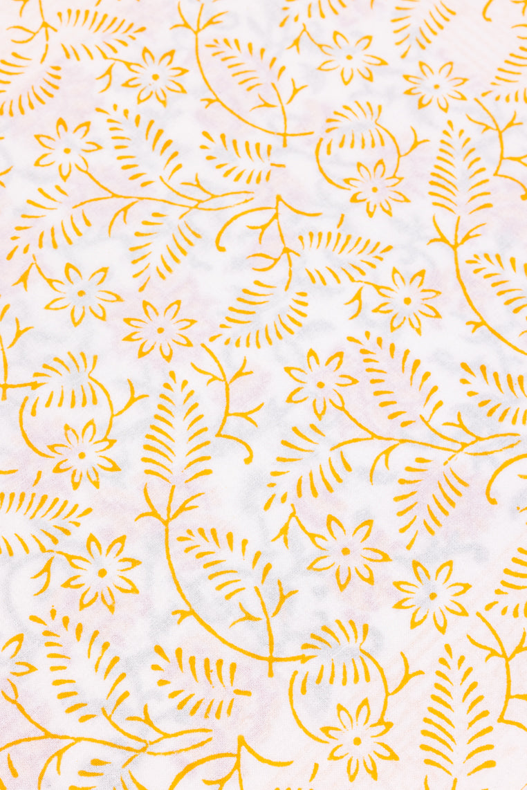 Green Yellow Floral South Cotton Bedsheet