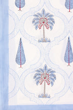 Blue Palm Tree Percale Bedsheet