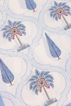 Blue Palm Tree Percale Bedsheet
