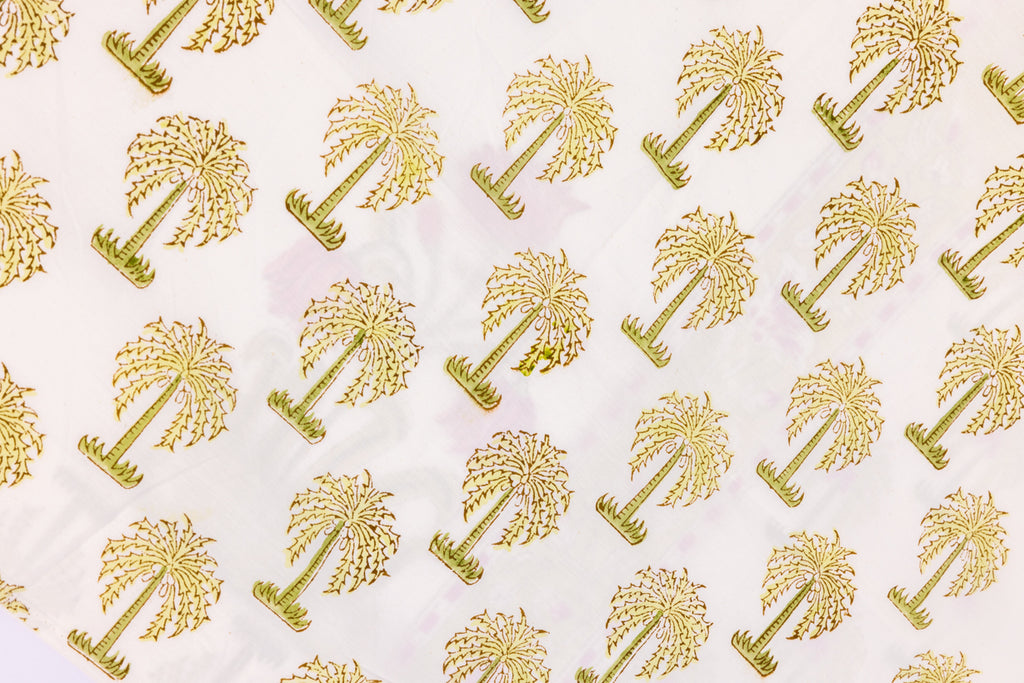 Green Palm Tree Percale Bedsheet