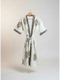 Yellow Floral Bathrobe
