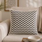 Black & White Quilted Cushion Cover