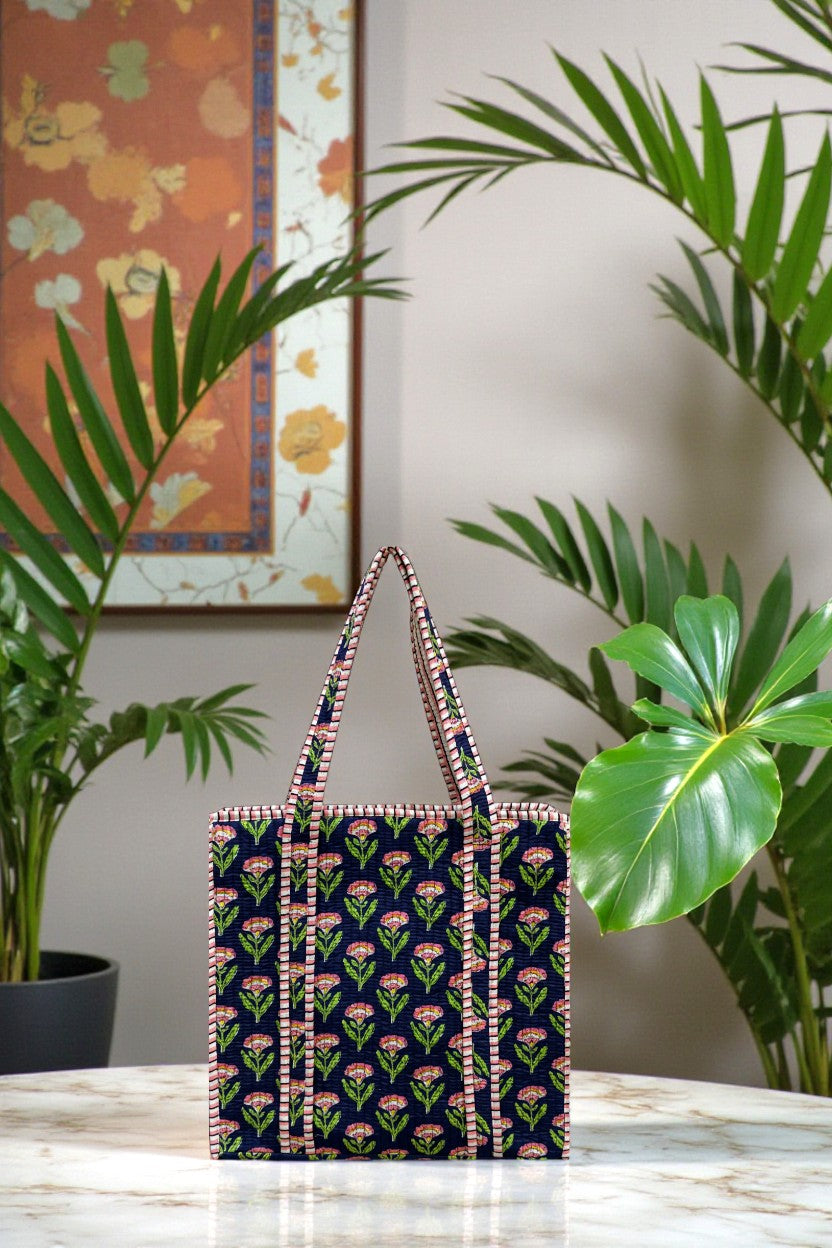 Blue & Pink Tote Bag