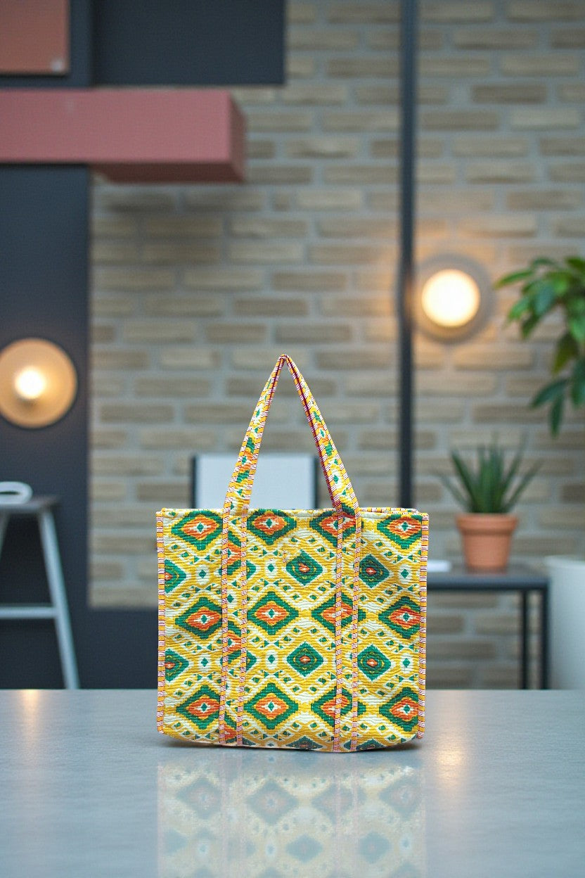 Yellow & Green Tote Bag