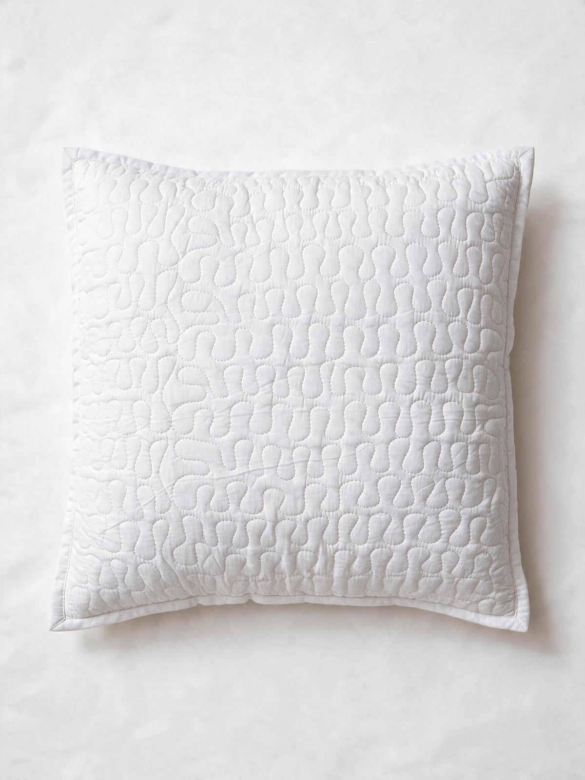 White Quilted Cushion Cover