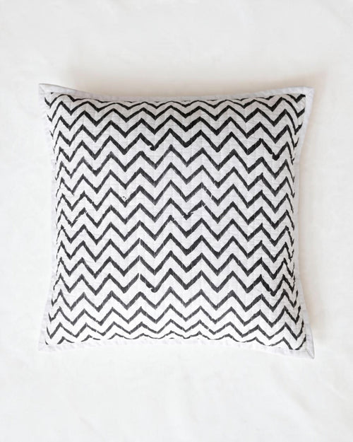 Black & White Quilted Cushion Cover