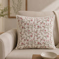 Floral Quilted Cushion Cover