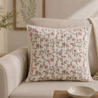 Floral Quilted Cushion Cover
