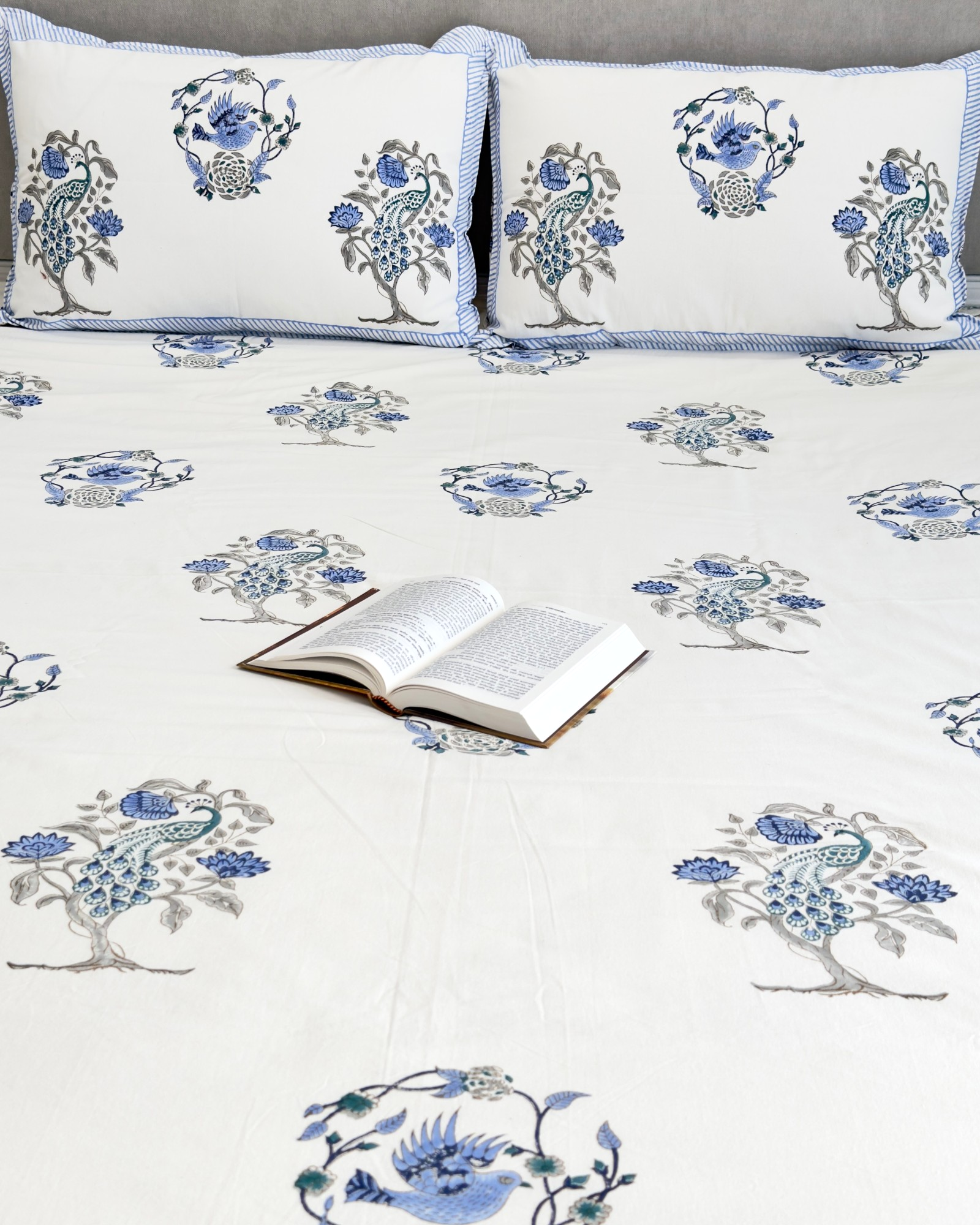 Blue Floral Anokhi Bedsheet