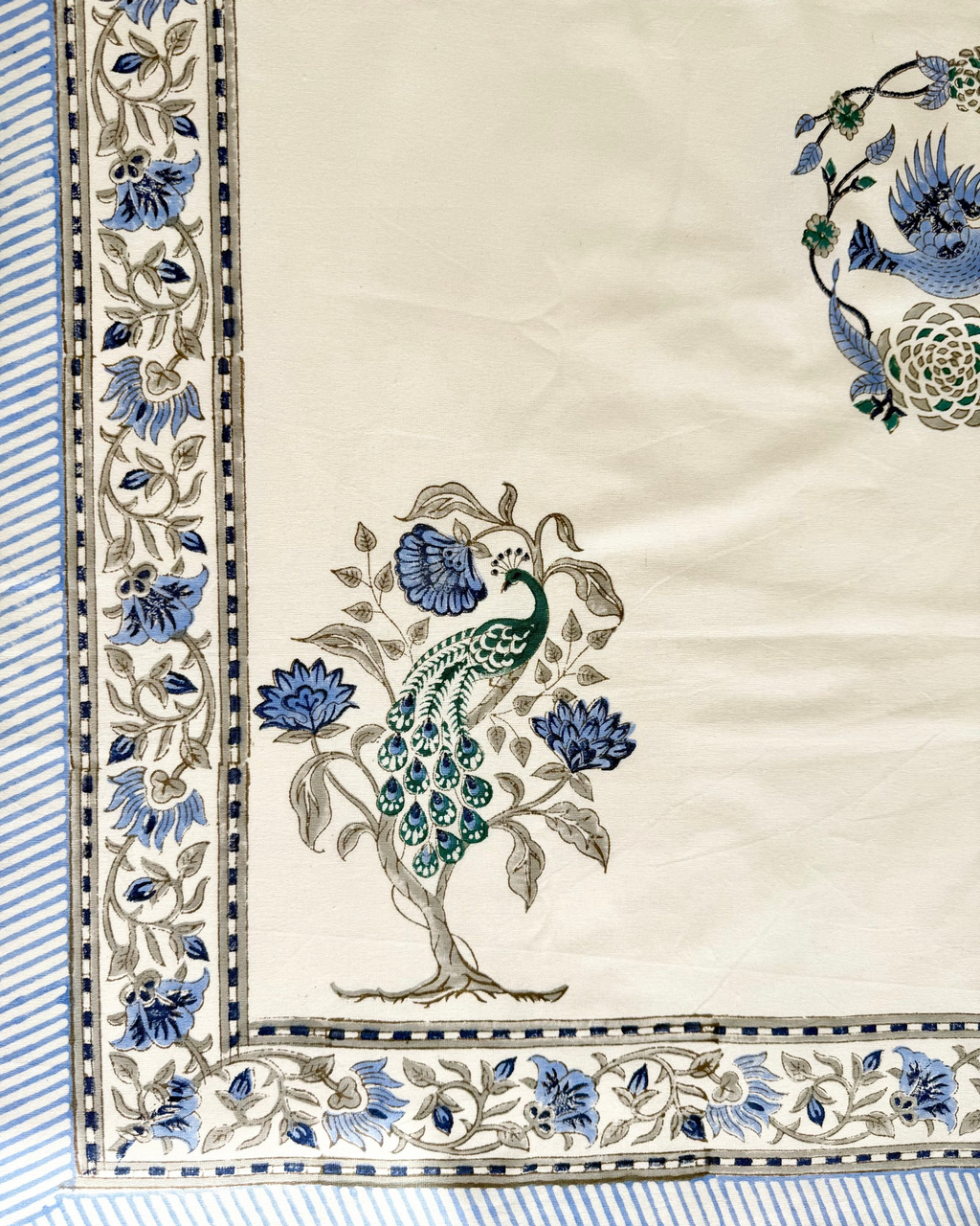 Blue Floral Anokhi Bedsheet