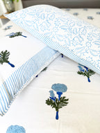 Blue Floral South Cotton Bedsheet