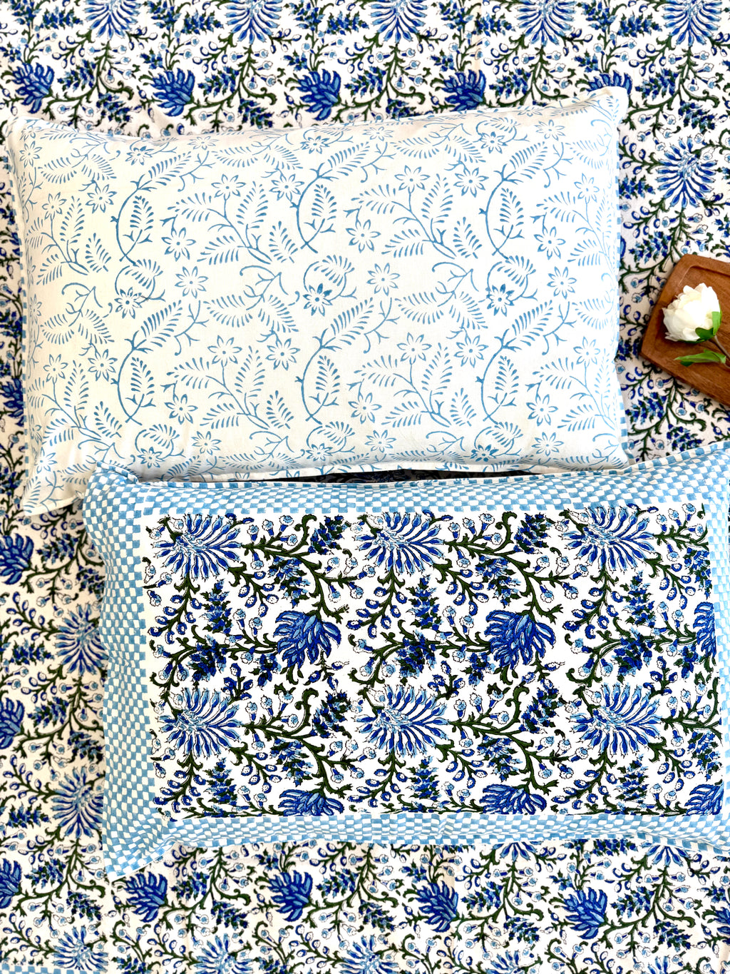 Blue Floral South Cotton Bedsheet