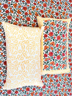 Green Yellow Floral South Cotton Bedsheet