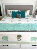 Elephant and Palm Percale Bedsheet