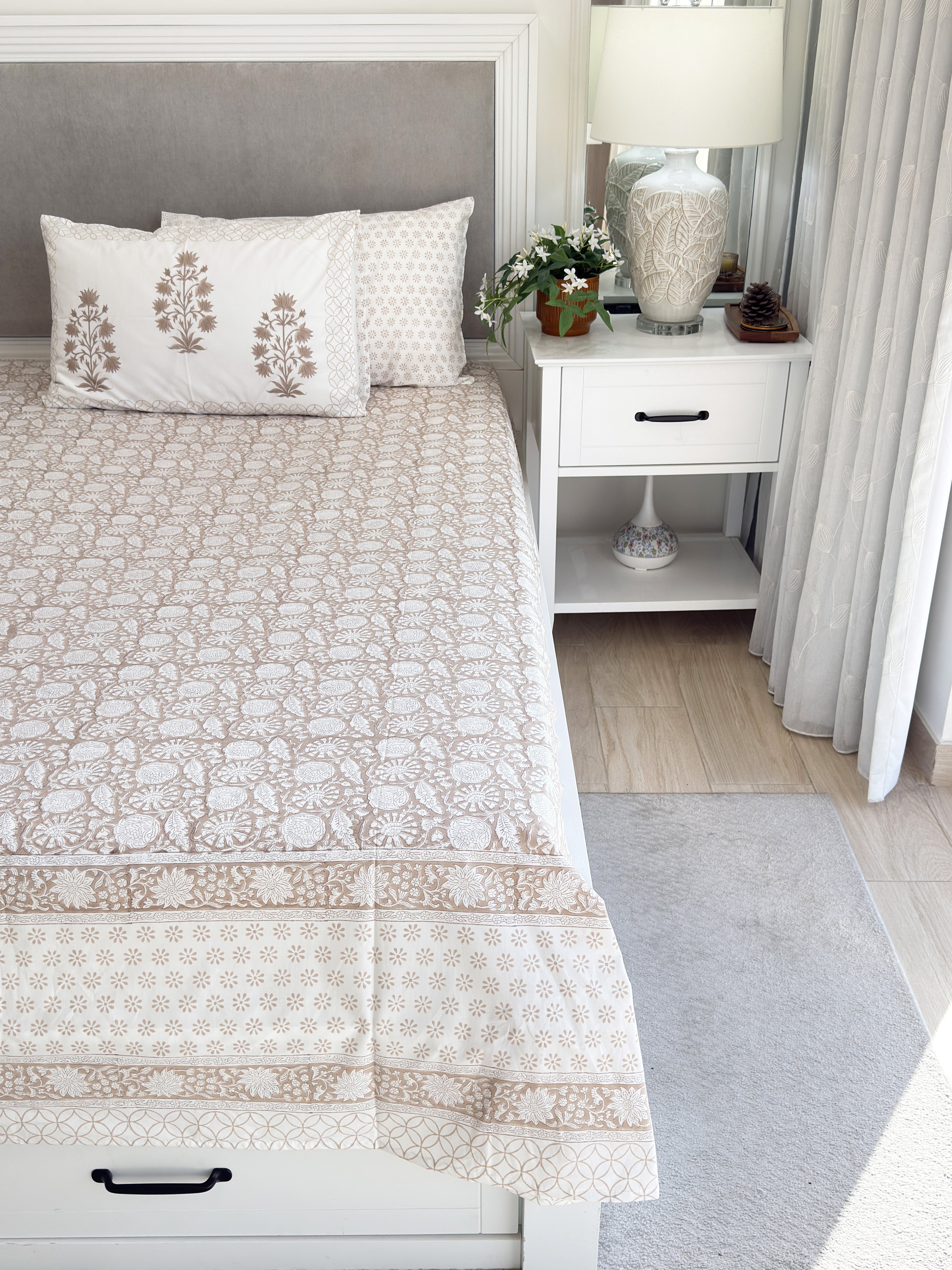Beige Percale Bedsheet