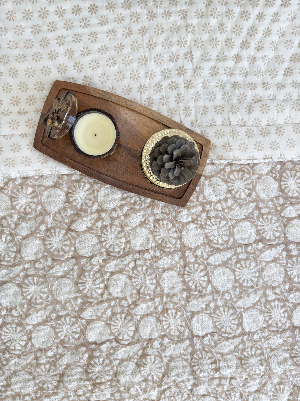 Desert Bloom Mulmul Quilt (Reversible)