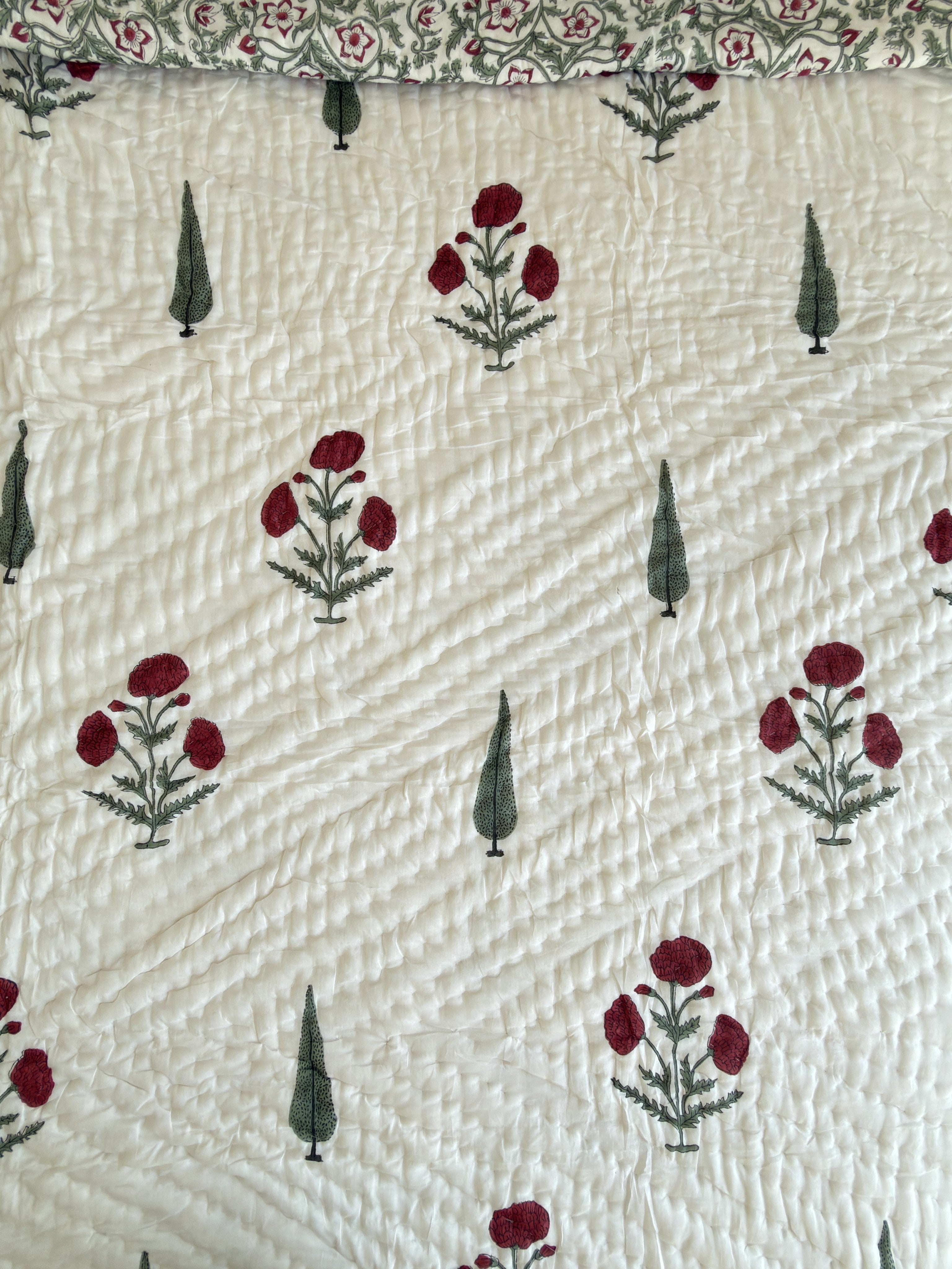 Sage & Scarlet Muslin Razai