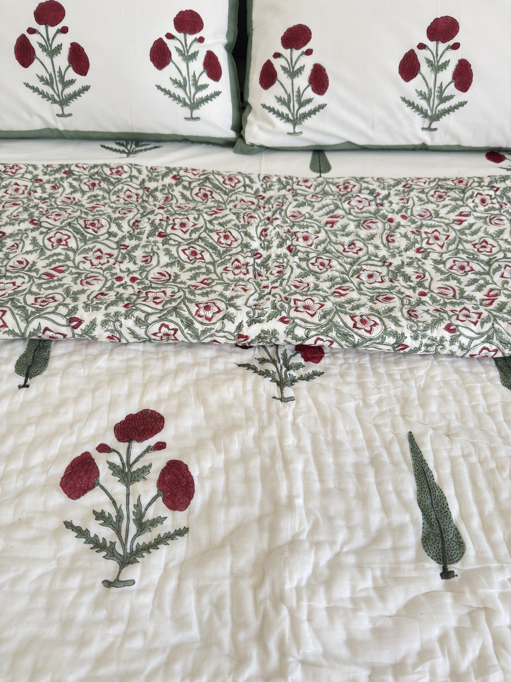 Sage & Scarlet Muslin Razai