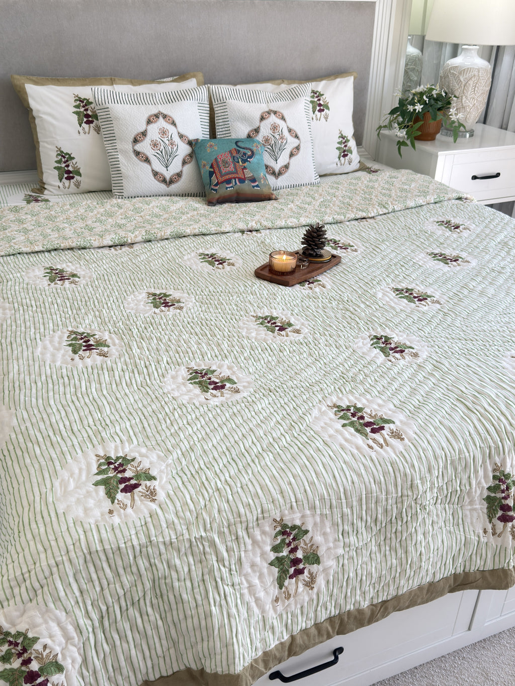 Verdant Muslin Razai