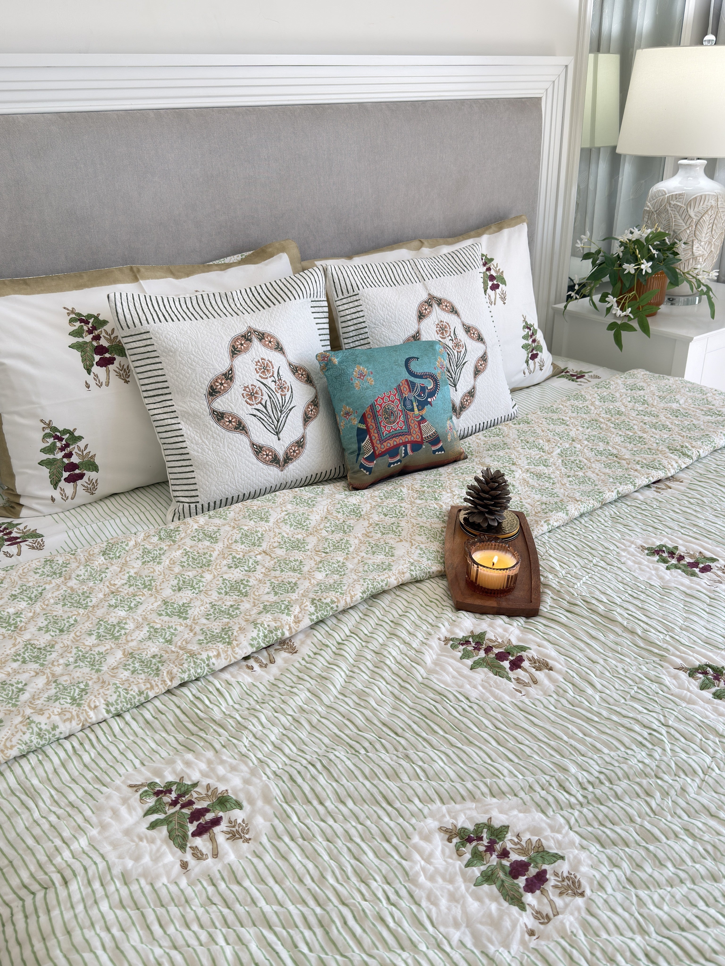 Verdant Muslin Razai