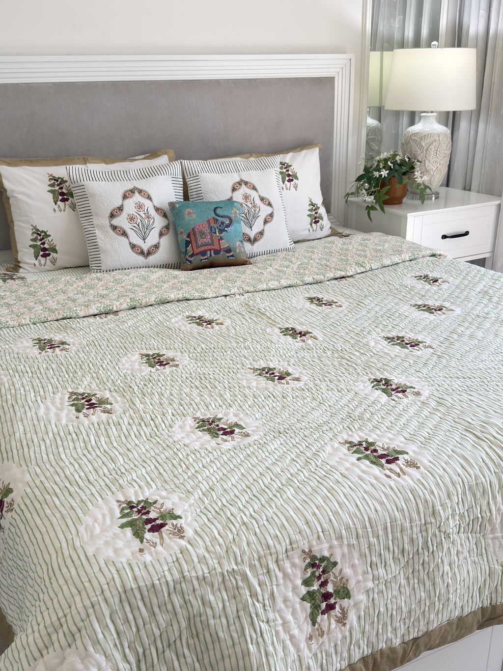 Verdant Muslin Razai