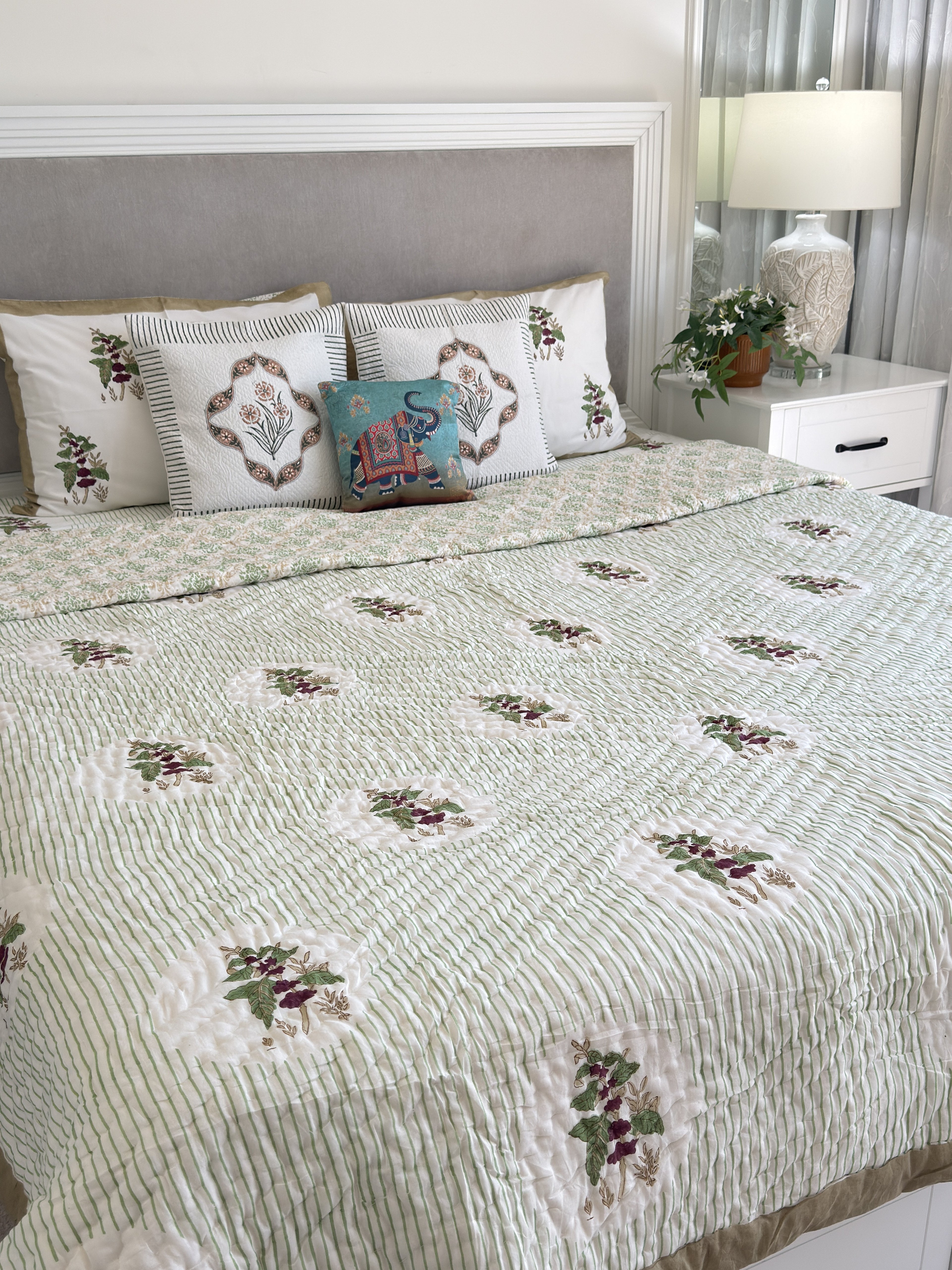 Verdant Muslin Razai