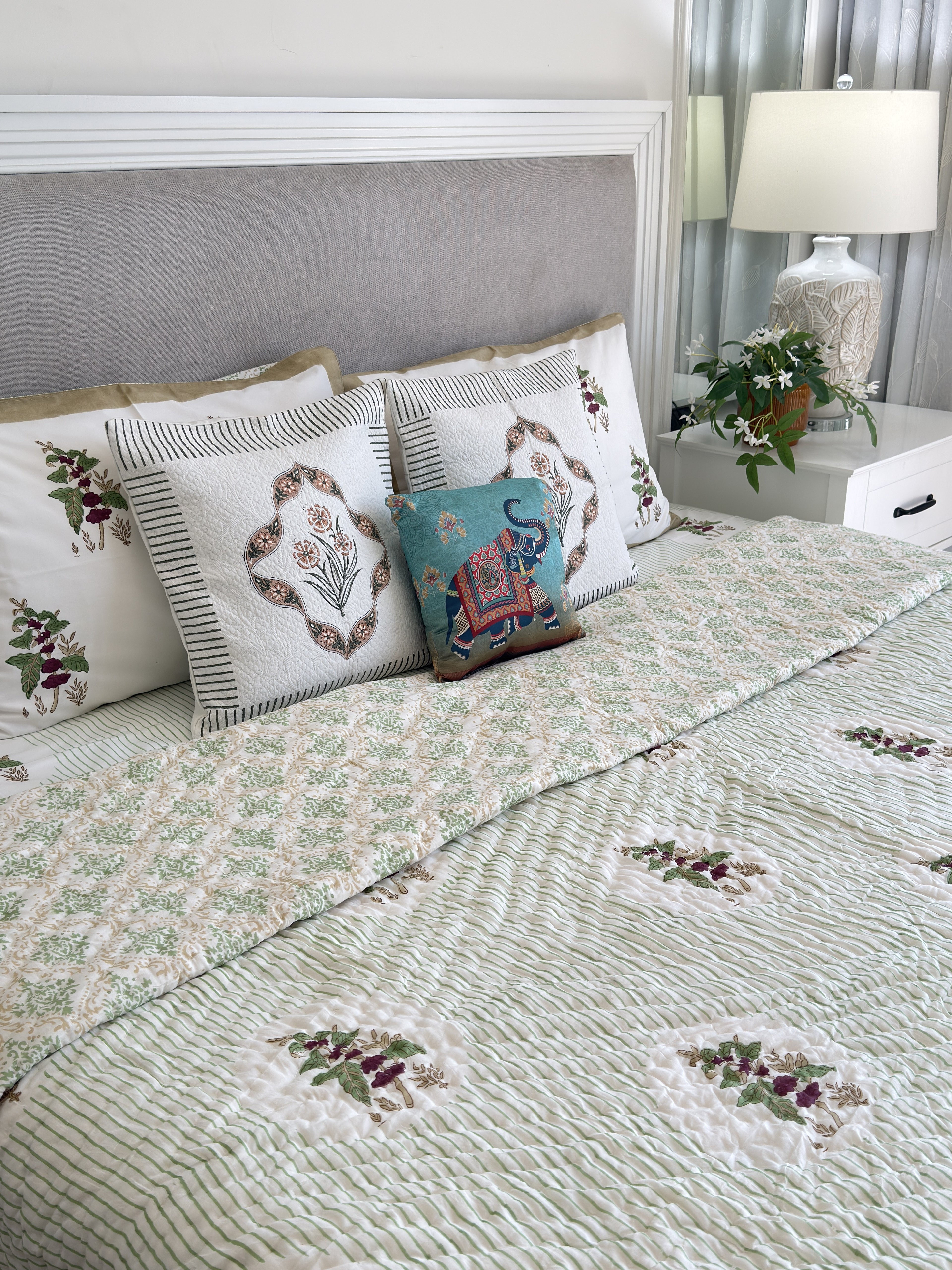 Verdant Muslin Razai