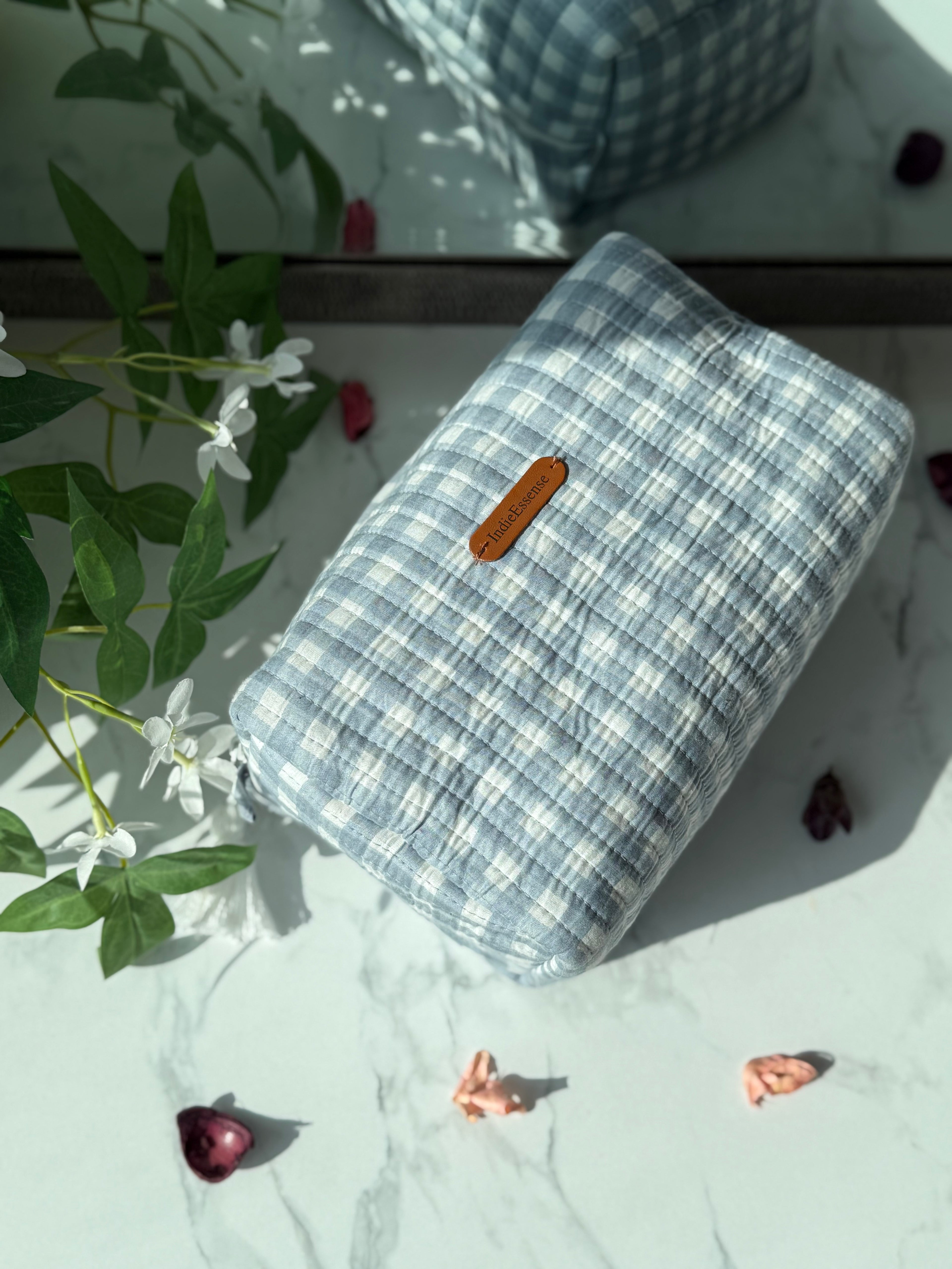 Gray & White 3 Piece Travel Kit Organizers