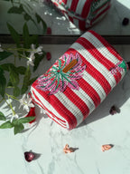 Red & White 3 Piece Travel Kit Organizers