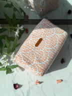 Orange & White 3 Piece Travel Kit Organizers