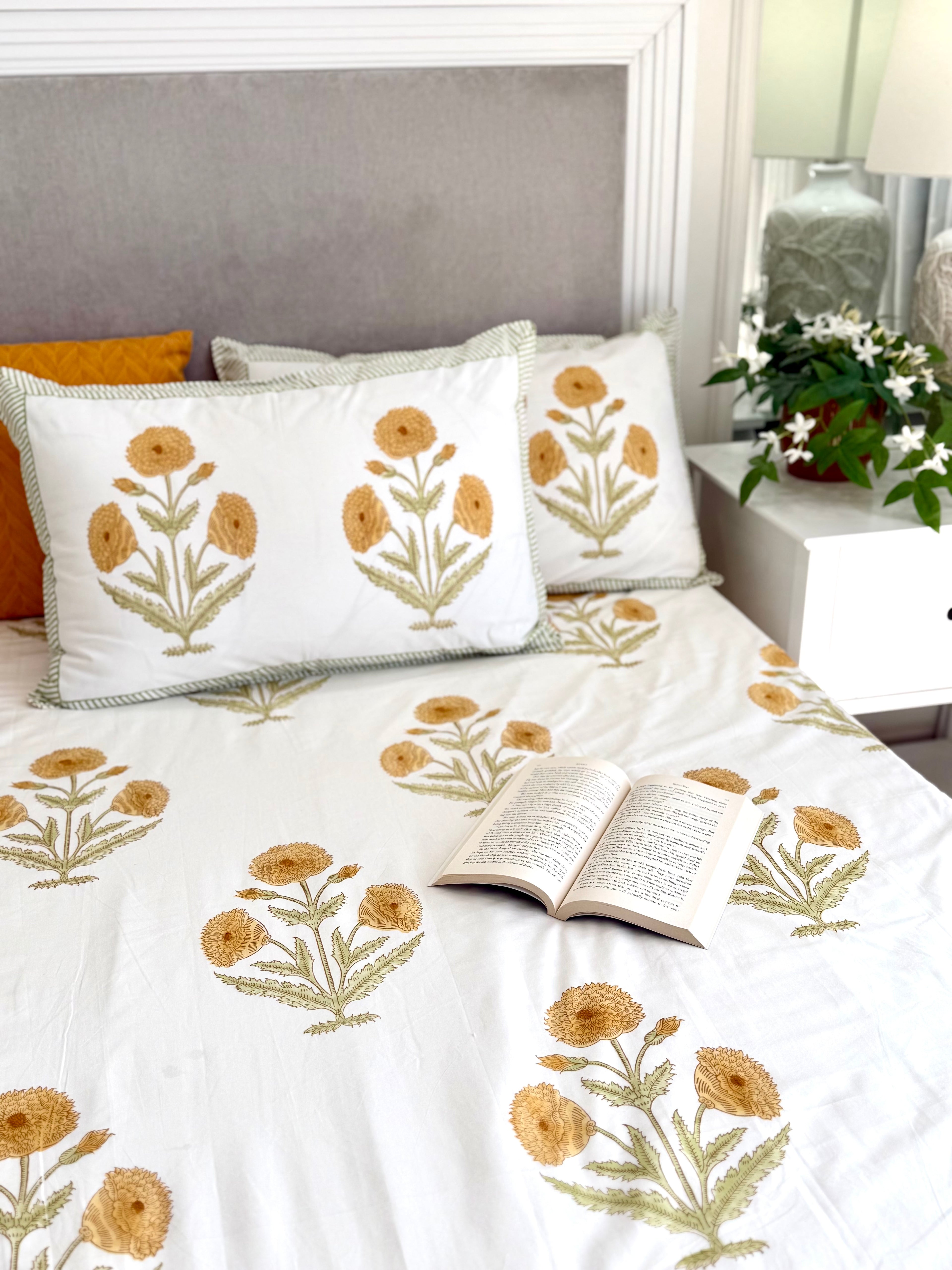 Yellow Flowers Percale Bedsheet