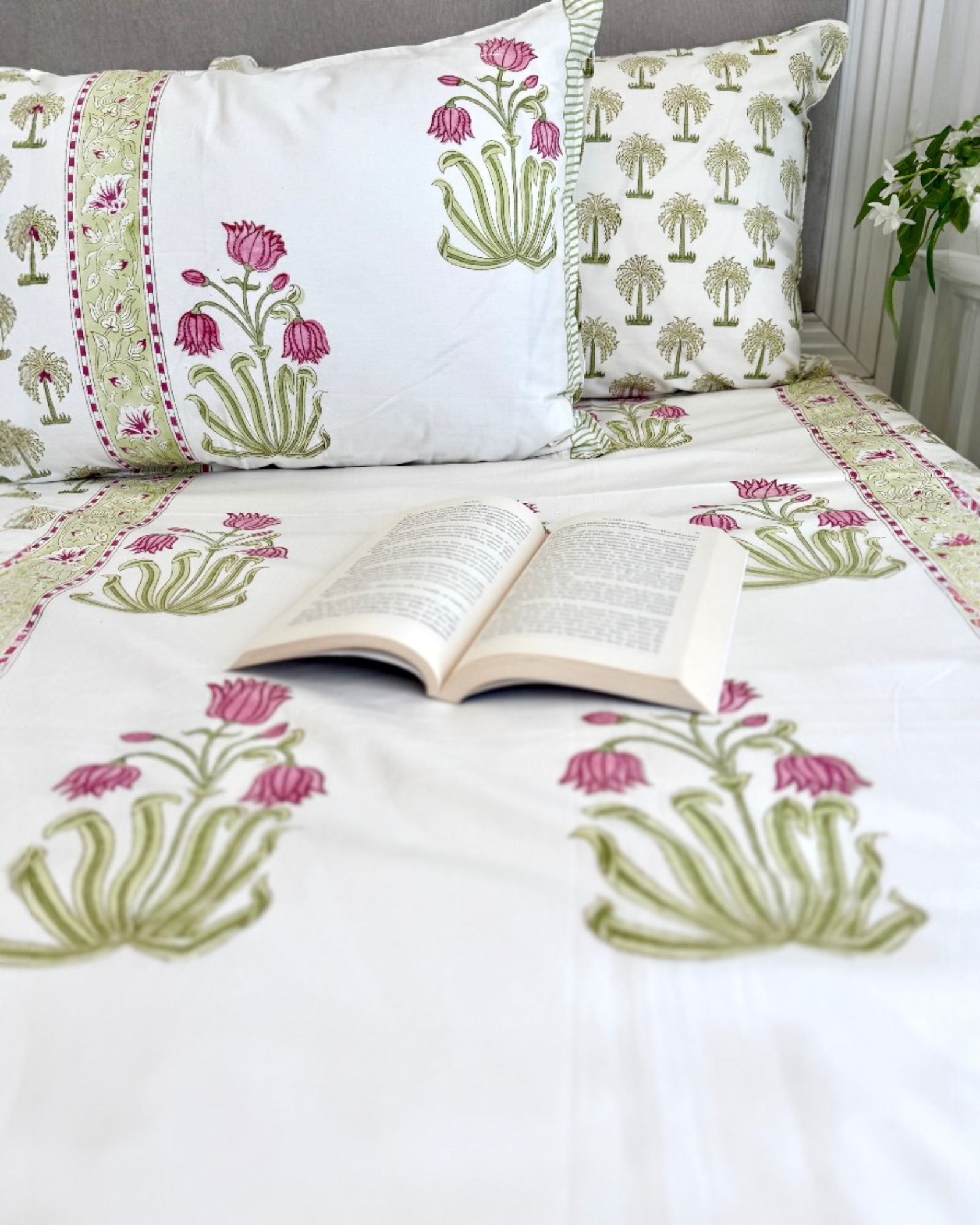 Green Palm Tree Percale Bedsheet