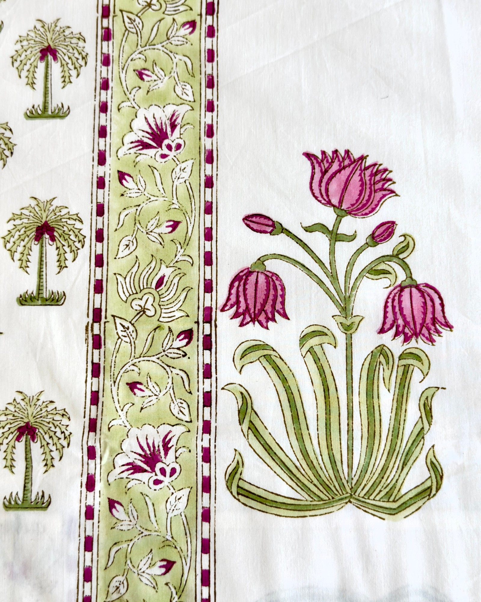 Green Palm Tree Percale Bedsheet