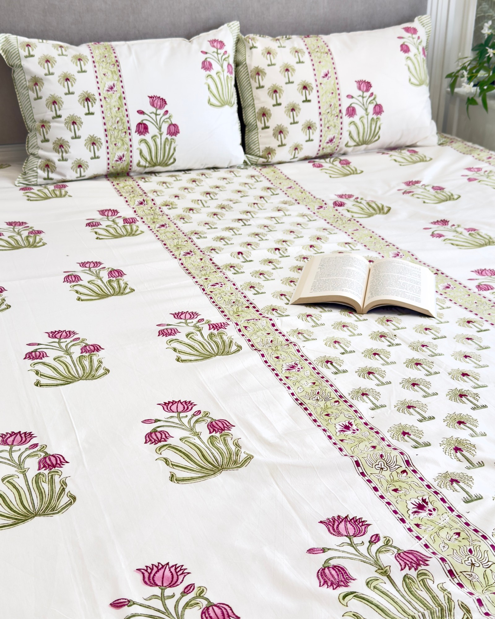Green Palm Tree Percale Bedsheet