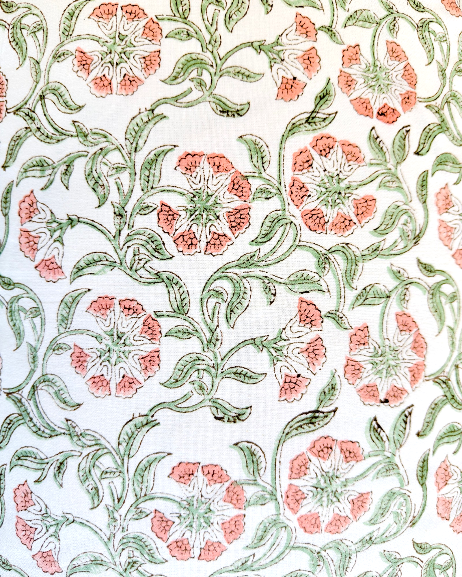 Red and Green Floral Anokhi Bedsheet