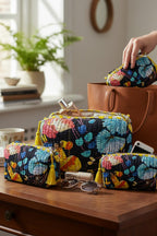 Black 3 Piece Travel Kit Organizers