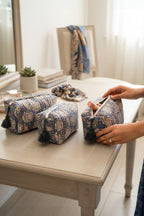 Blue 3 Piece Travel Kit Organizers