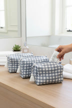 Gray & White 3 Piece Travel Kit Organizers